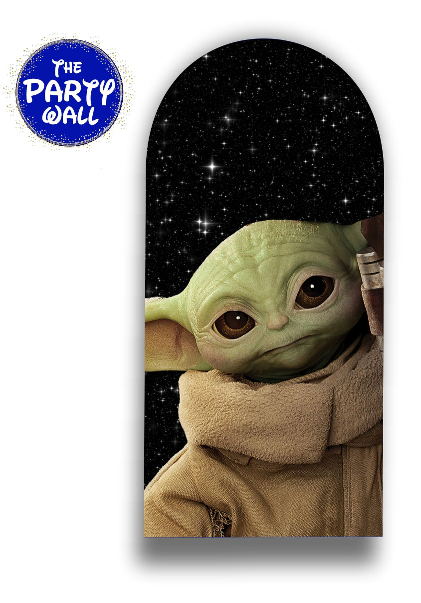 Baby Yoda - Funda para mampara de punta redonda