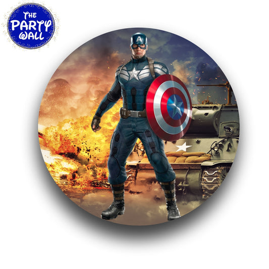 Capitán América - Funda para mampara circular