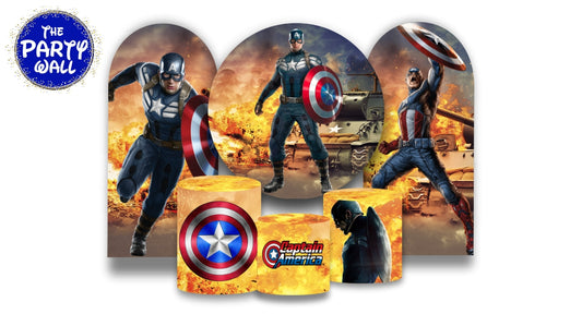Capitán América - Fundas para set + 2 complementos
