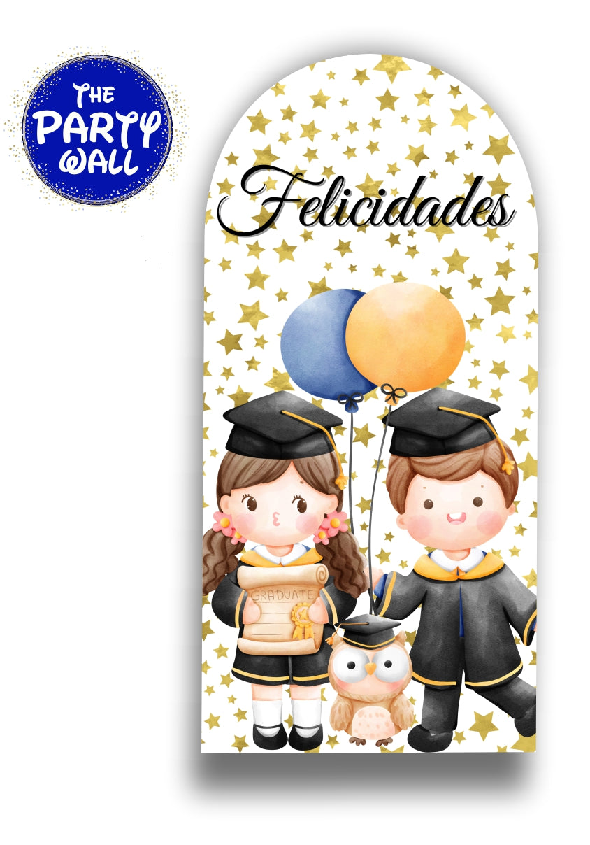 Graduación Kindergarten - Funda para mampara de punta redonda