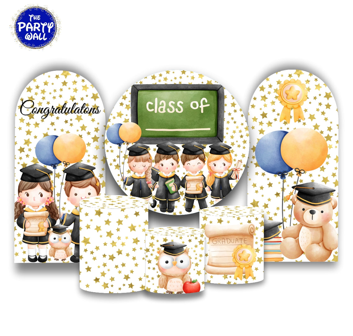 Graduación Kindergarten - Fundas para set + 2 complementos