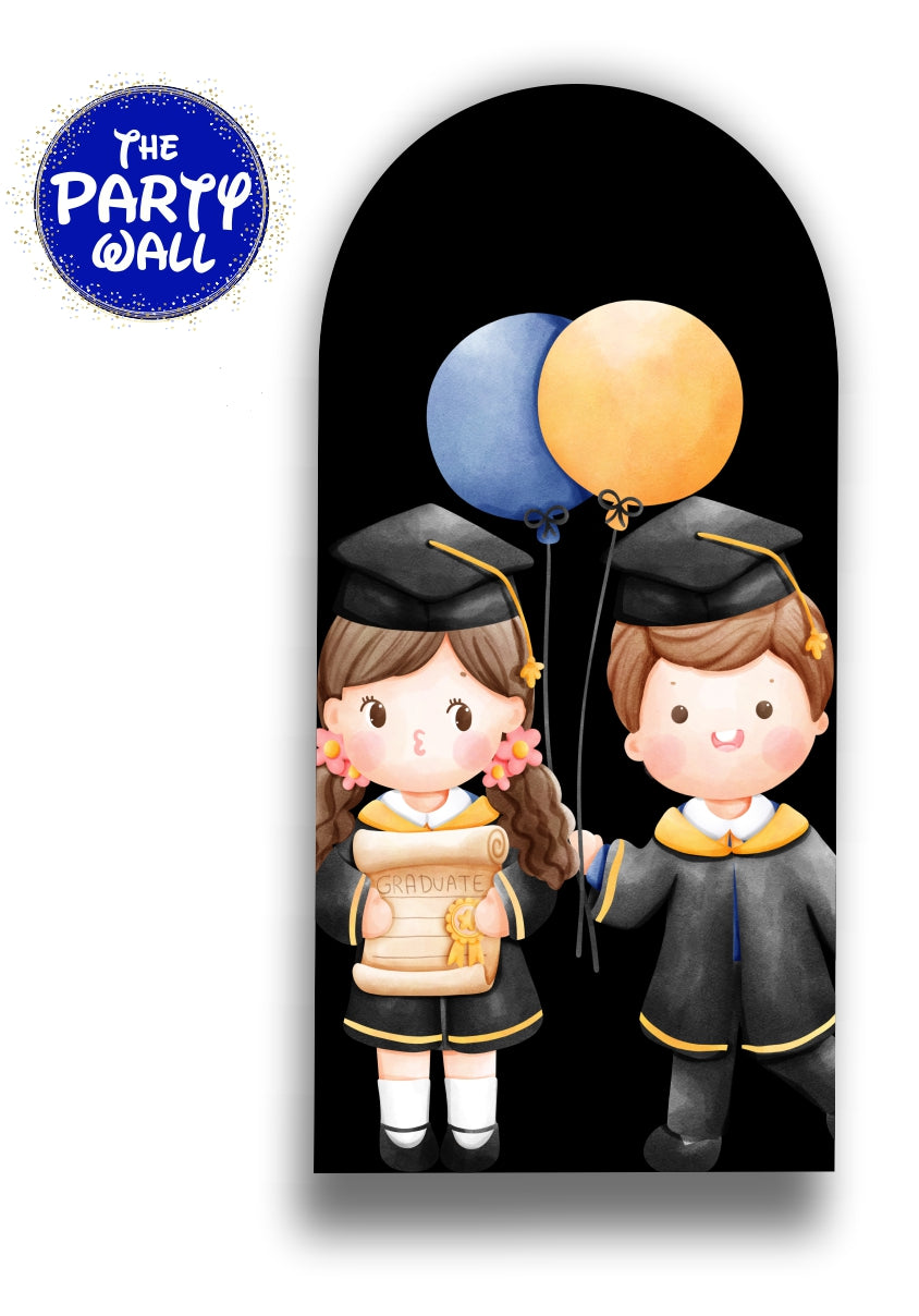 Graduación Kindergarten - Funda para mampara de punta redonda