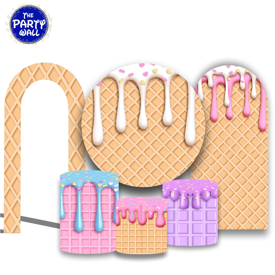 Helado - Ice Cream - Fundas para set sencillo + 2 complementos