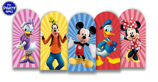 Mickey Mouse - Fundas para 5 mamparas de punta redonda