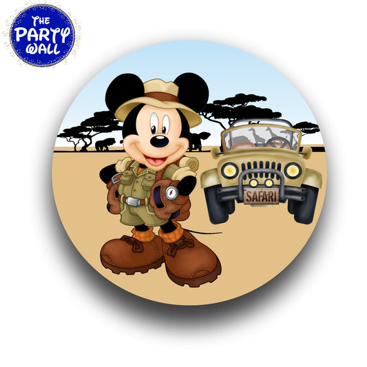 Mickey Mouse Safari - Funda para mampara circular
