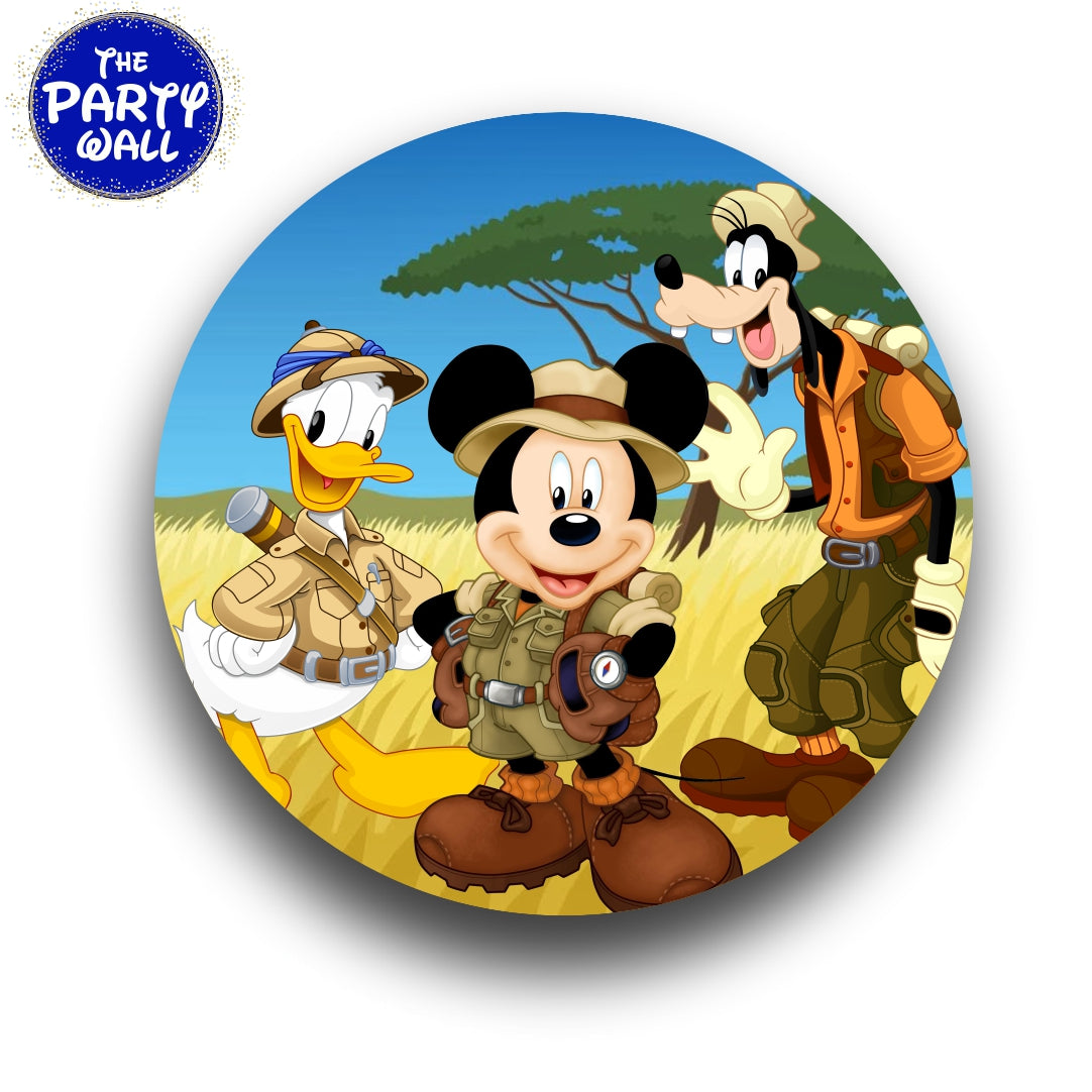 Mickey Mouse Safari - Funda para mampara circular