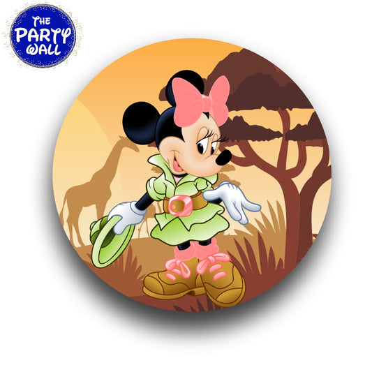 Minnie Mouse Safari - Funda para mampara circular